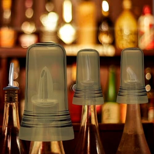 Esatto 24 Pieces Pour Spout Covers Champagne Liquor Bottle Toppers, Universal Bottle Pour Dispenser, Liquor Bottle Covers Bottle Cover Dust for Home Kitchen Tools Supplies - Image 3