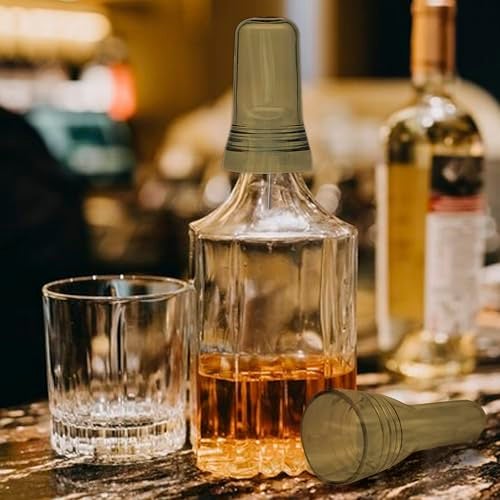 Esatto 24 Pieces Pour Spout Covers Champagne Liquor Bottle Toppers, Universal Bottle Pour Dispenser, Liquor Bottle Covers Bottle Cover Dust for Home Kitchen Tools Supplies - Image 5
