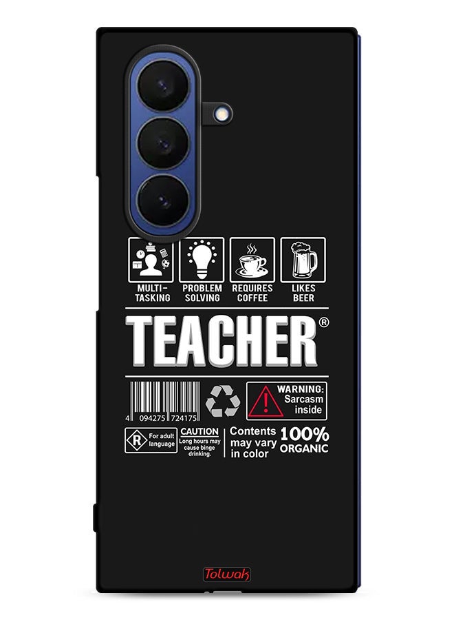 Tolwak Samsung Galaxy Z Fold7 Protective Case Cover Teacher Sticker - Image 1