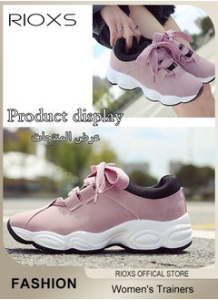RIOXS Women's Sneaker, Breathable Platform Sports Shoes For Women, Fashion Wild Shoes For Jogging Walking Running, Casual Trainers For Shopping Traveling, Ladies Footwear, Comfy Lightweight Athletic Shoe, Non-slip Tennis Shoes, Ladies Athlesiure Trainers  - Image 4