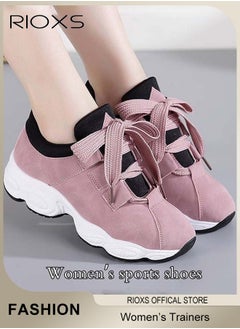 RIOXS Women's Sneaker, Breathable Platform Sports Shoes For Women, Fashion Wild Shoes For Jogging Walking Running, Casual Trainers For Shopping Traveling, Ladies Footwear, Comfy Lightweight Athletic Shoe, Non-slip Tennis Shoes, Ladies Athlesiure Trainers  - Image 1