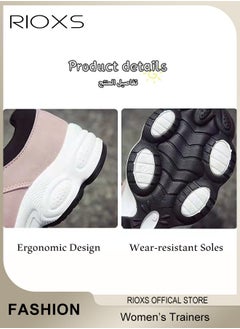 RIOXS Women's Sneaker, Breathable Platform Sports Shoes For Women, Fashion Wild Shoes For Jogging Walking Running, Casual Trainers For Shopping Traveling, Ladies Footwear, Comfy Lightweight Athletic Shoe, Non-slip Tennis Shoes, Ladies Athlesiure Trainers  - Image 5