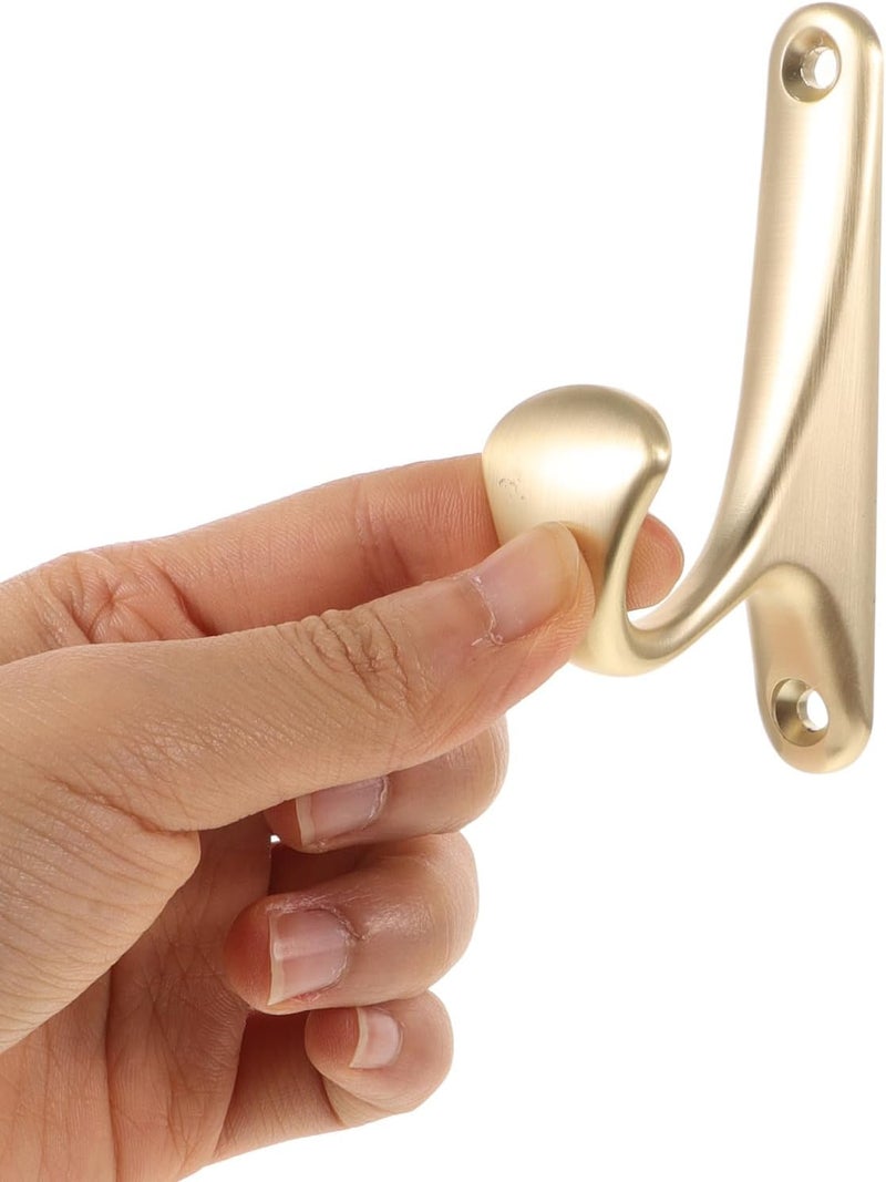 DOITOOL Decorative Wall Hook Single Coat Hook Copper Brushed Metal Wall-Mounted for Home Storage Entryway Closet Coat Rack - Image 3