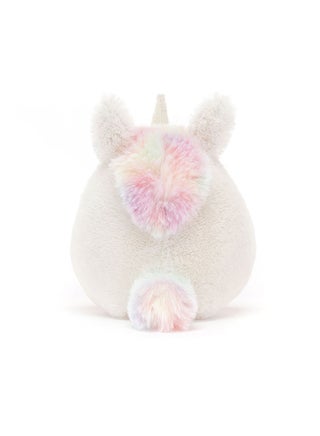 Amuseabean Unicorn Plush Toy – Soft Bean-Shaped Unicorn with Pastel Mane and Horn, Cute Fantasy Collectible Gift for Kids - view 2
