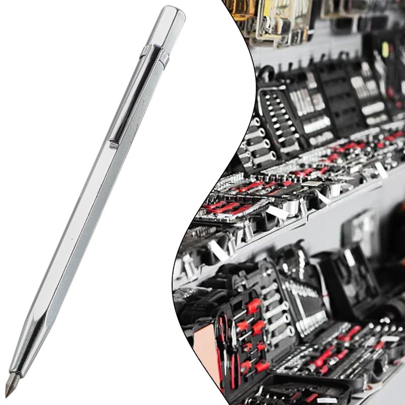 Tungsten Carbide Tip Scriber Pen for Marking Hard Metal Glass Ceramics Silver 14 5cm - Image 4