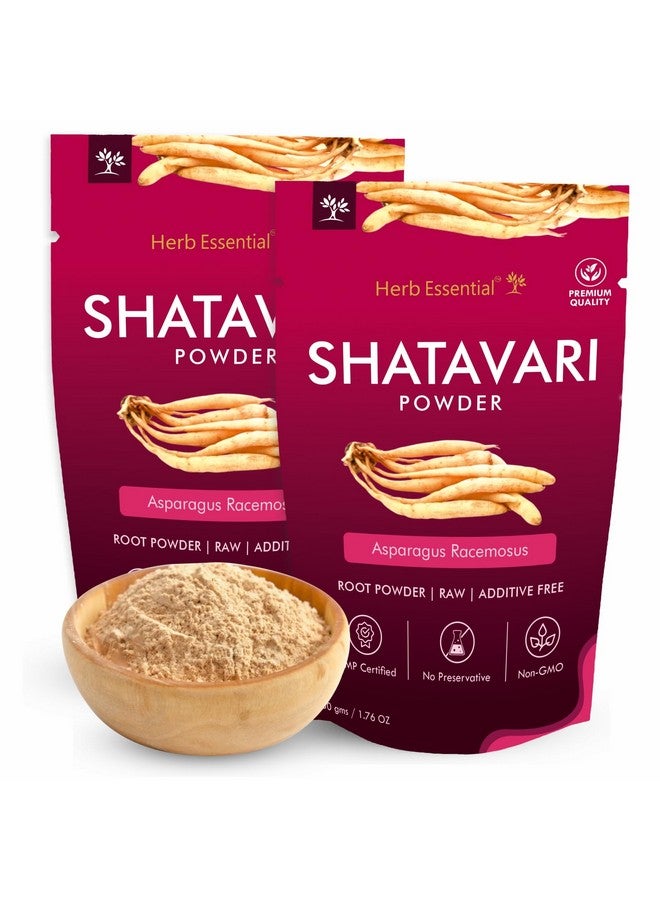Herb Essential شاتافاري الأساسي بالأعشاب 50 جرام (عبوة من 2) نقي وطبيعي | صحة المرأة | مسحوق الهليون المتسلق | مجدد للفاتا والبيتا | مكمل عشبي - Image 1