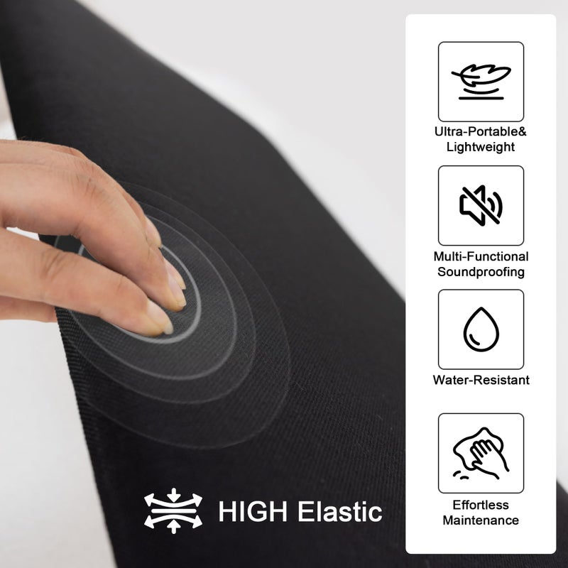 Fromann Upholstered Wall Mounted Headboard for Queen/TXL/King Size Beds, Peel and Stick Headboard 23.6" x 11.8"/PC, Interior Wall Panels for Bedroom Study, Headboards Only (3, Black) - Image 4