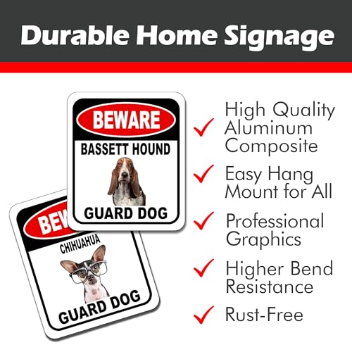 Work House Signs BEWARE ANATOLIAN SHEPHERD GUARD DOG Aluminum Composite Outdoor Sign 8.5" x10" Metal Security Notice for Yard, Fence, Porch, Property, and Business – No Trespassing, Warning, Attack Dogs, Protection - Image 3
