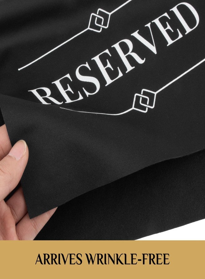 ADAPTIC GROUP Reserved Seating Signs for Chairs, Black Fabric 24 Pack, Reserved Chair and Pew Signs for Weddings, Funerals, Banquets, Recitals, Church Services, Restaurants, Reusable, Adaptic Group - Image 4