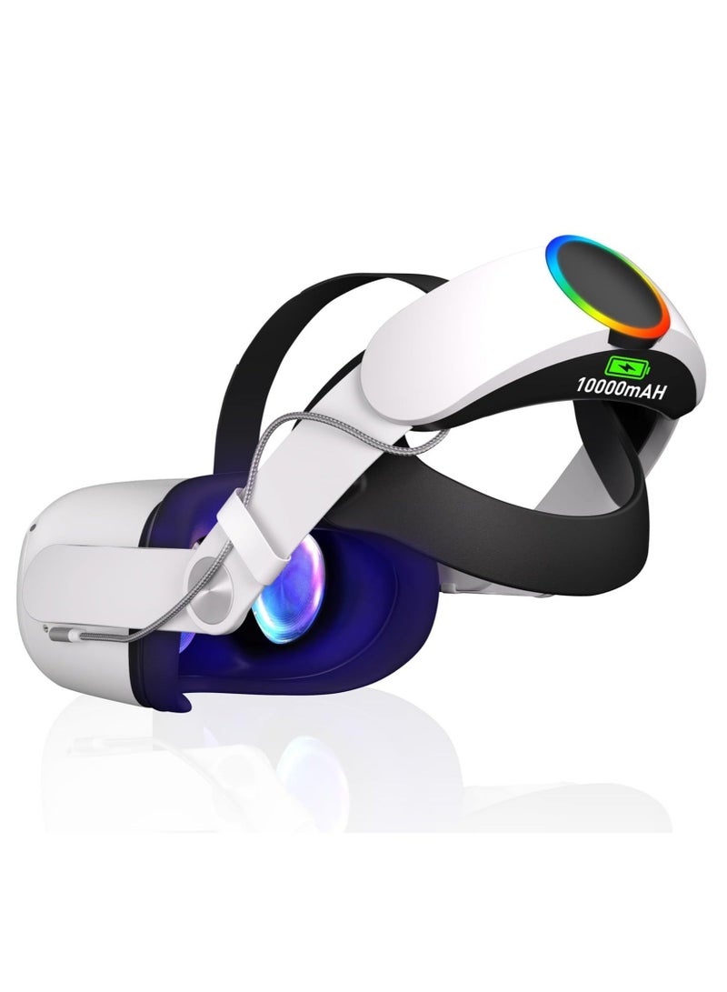 Adjustable Battery Head Strap for Oculus Quest 2 VR Headset Elite Strap 10000mAh Power Bank for Oculus Quest 2 Accessories - Image 1
