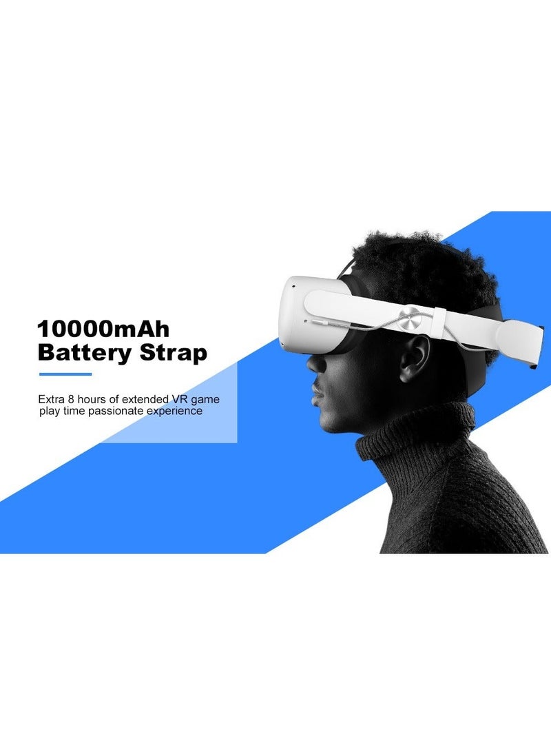 Adjustable Battery Head Strap for Oculus Quest 2 VR Headset Elite Strap 10000mAh Power Bank for Oculus Quest 2 Accessories - Image 4