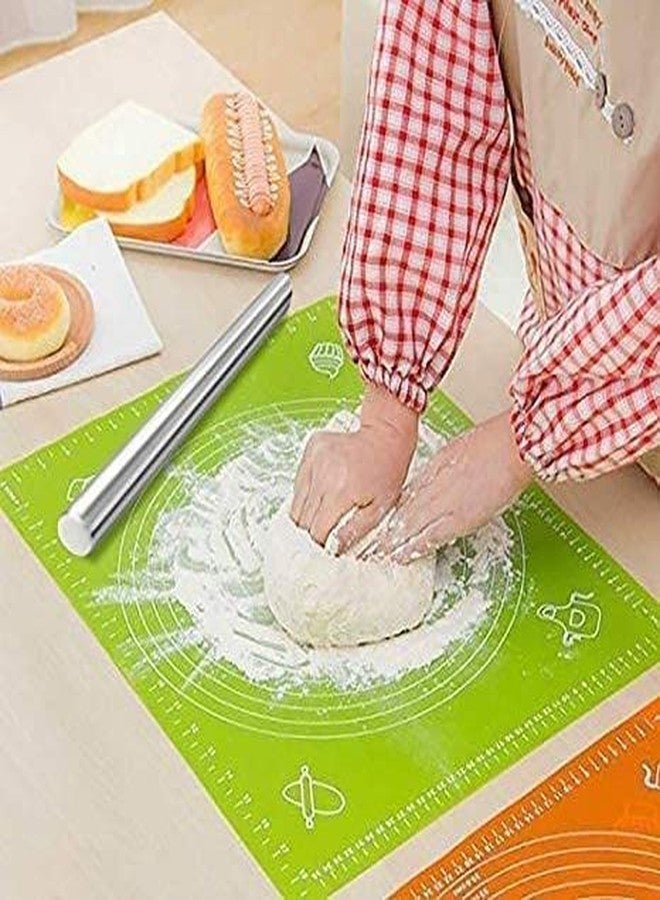 ZENVANEX Silicon Fondant Rolling Mat or Silicone Baking Sheet Large with Measurements Stretchable for Kitchen Roti Chapati Cake Pad Cooking Dough Atta Kneading Big Size (Multicolor) - Image 4