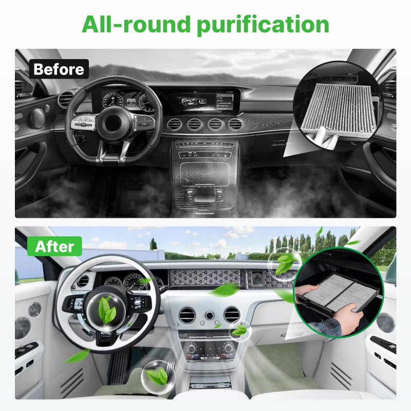 RVgolf Engine+Cabin Air Filters Fit for 2013-2023 Mazda CX-5(2.0L/2.5L), 2014-2018 Mazda 3 (2.0L/2.5L), 2014-2020 Mazda 6 (2.5L) Engine Air Filter Replacement Air Filter Accessories# CF11811 CA11259 - Image 4