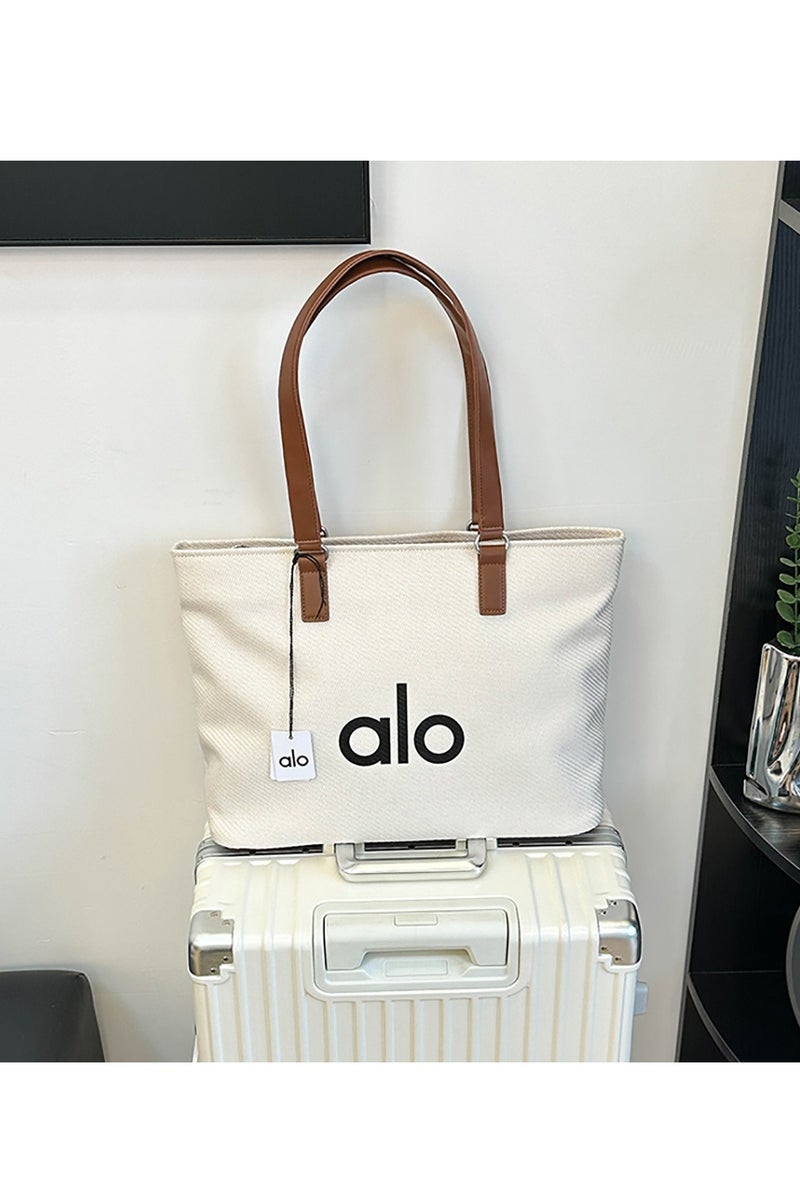 alo alo White Large - Capacity Tote Bag, A Must - Have for Daily Commute