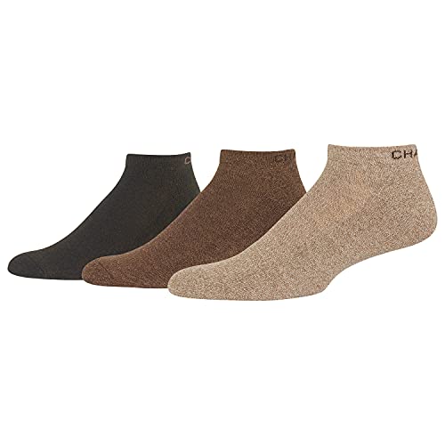 Chaps Men's Marl Low Cut Dress Socks-3 Pair Pack-Casual Comfortable Cotton Blend, Khaki Assorted, Shoe Size: 6-12 - Image 2