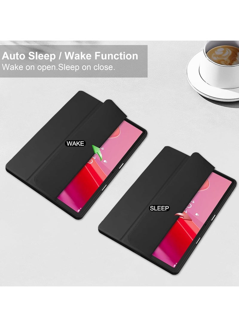 عام غطاء مناسب لـ Lenovo Tab M11 TB335FC 2025 - تصميم أكريليك ثلاثي الطيات - مقاوم للسقوط - تركيب دقيق - دعم قوي - Image 4