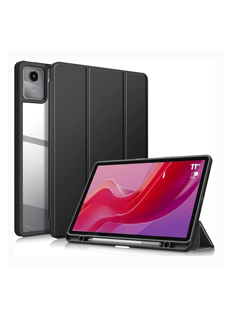عام غطاء مناسب لـ Lenovo Tab M11 TB335FC 2025 - تصميم أكريليك ثلاثي الطيات - مقاوم للسقوط - تركيب دقيق - دعم قوي - Image 1
