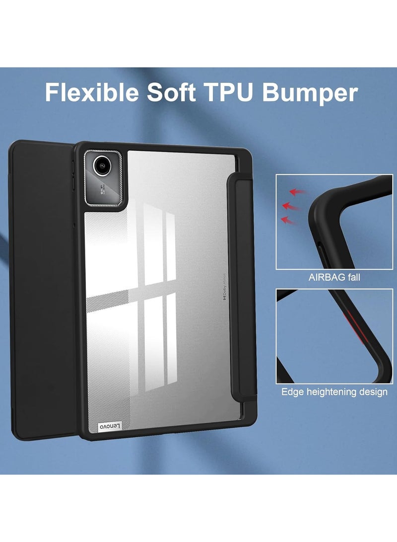 عام غطاء مناسب لـ Lenovo Tab M11 TB335FC 2025 - تصميم أكريليك ثلاثي الطيات - مقاوم للسقوط - تركيب دقيق - دعم قوي - Image 3