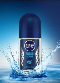 Nivea Nivea Antiperspirant for Men Roll on Fresh Active 50 ML  - Image 2