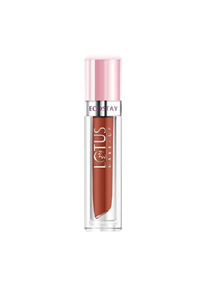 Lotus Makeup Makeup Ecostay Matte Lip Lacquer Earthy Rust Orange 4 G  - Image 2