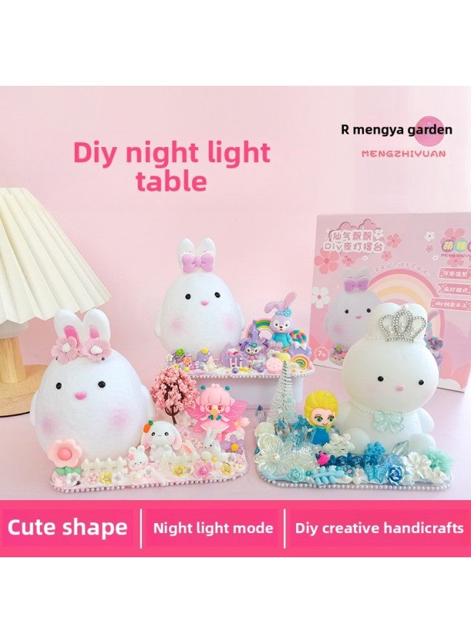 Moe Zhiyuan DIY Cream Glue Night Light Handmade Creative Cartoon Jewelry Cute Rabbit Girl Toy-Color:Immortal Qi Piao Mi Ttu - Image 3