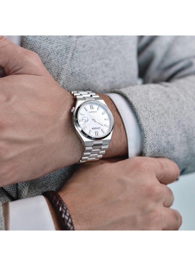 سيتيزن ساعة تسويوسا أوتوماتيكية للرجال بمينا أبيض - NJ0150-81A - Image 5