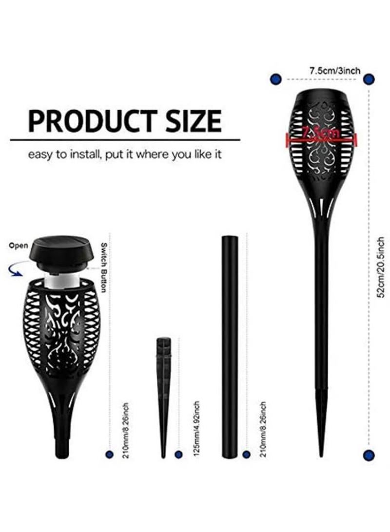 Bluejw 10-Piece Solar Torch Lights With Flickering Flame, Fire Effect Garden Light, Auto On/Off Dust To Dawn, Outdoor Waterproof Landscape Decoration, Solar Powered Security Torch Light For Patio - Image 4