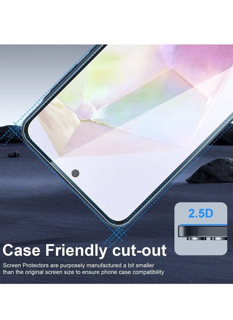 JAJEEK Samsung Galaxy A55 5G Screen Protector – Pack of 3, Bubble-Free, Full Coverage, Ultra-Clear Anti-Scratch, Shatterproof Tempered Glass for Maximum Protection - Image 2