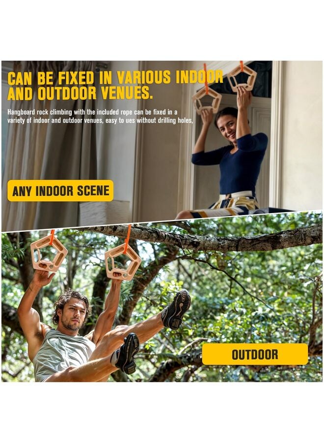 Generic Hangboard, Hangboard Rock Climbing for Climbing, Home Training, Finger Strengthener, Pull-up Grip Arm Training Portable Finger Board Rock Climbing Holds Indoor and Outdoor  - Image 4