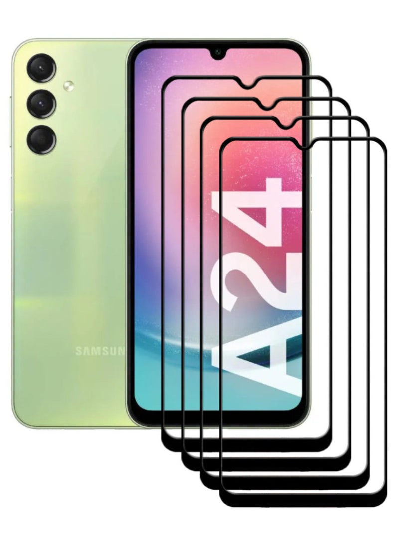 ACLIX 4 Pieces Antistatic ESD Dustproof Premium Quality High Definition Tempered Glass Screen Protector Designed For Samsung Galaxy A24 4G - Image 1