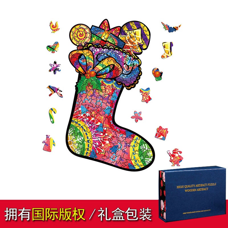 Christmas Owl Lion Wolf Shaped Wooden Puzzle 3D Animal Puzzle Manufacturers Wooden Puzzle Toys - Image 1