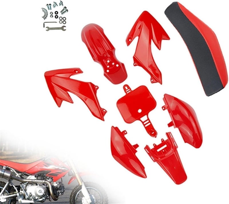Vuzmode Red Fairing Body Cover Kit for CRF50 - Image 2