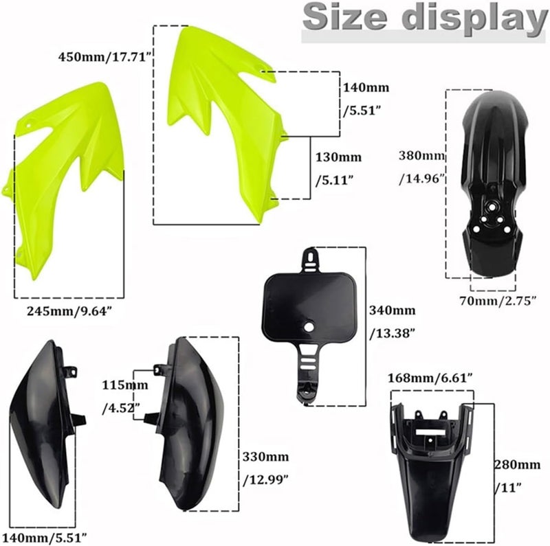 Vuzmode Red Fairing Body Cover Kit for CRF50 - Image 3