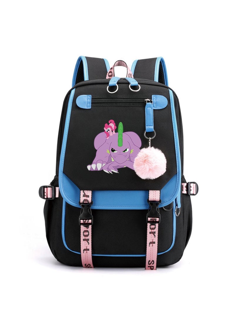 Student creative pattern backpack three-piece set 3D butterfly series men's and women's large-capacity computer backpack combination,21- Three-piece set - 4 - 263