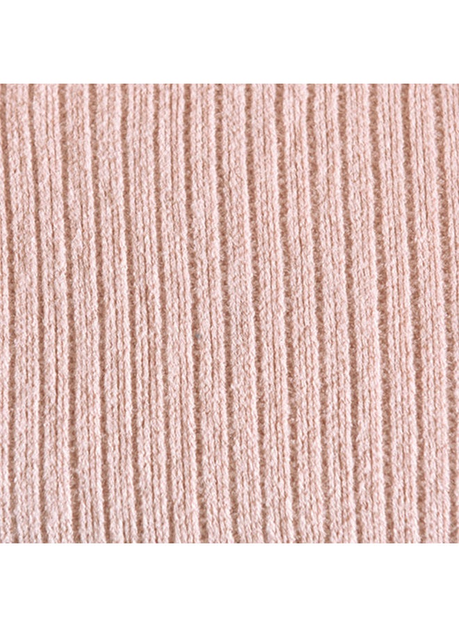Pink Knit Throw Blanket in Comfortable Casual Tassel Design, Made of Polyester, Sized 127x170cm - Image 5