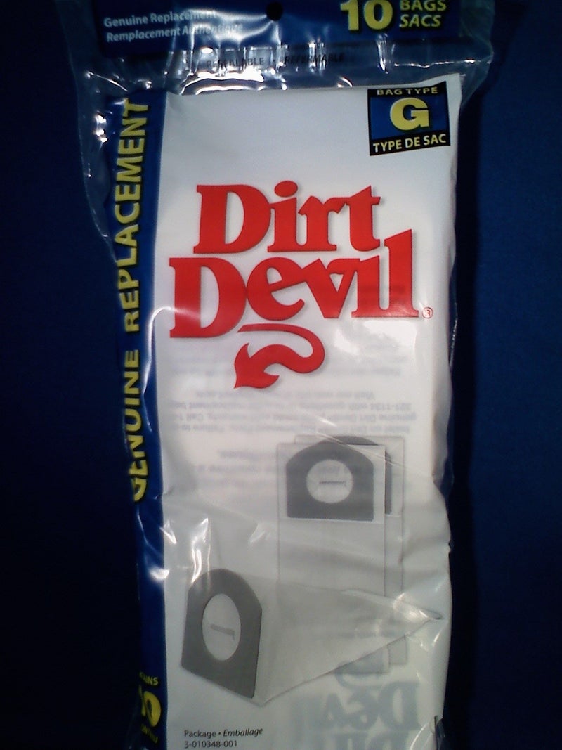 Dirt Devil Type G Vacuum Bags, 10-Pack, 3010348001, White