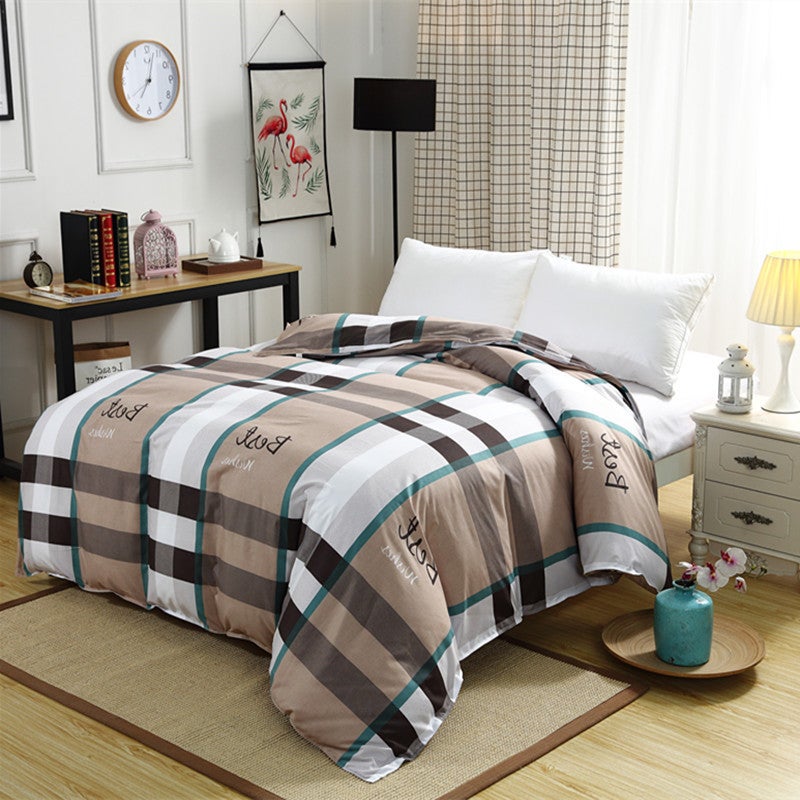 Sanding Quilt Cover Single Piece Aloe Vera Cotton Single Student Dormitory Quilt 1.51.8 2 Meters Cotton Quilt Cover A Generation Of Hair - Image 1