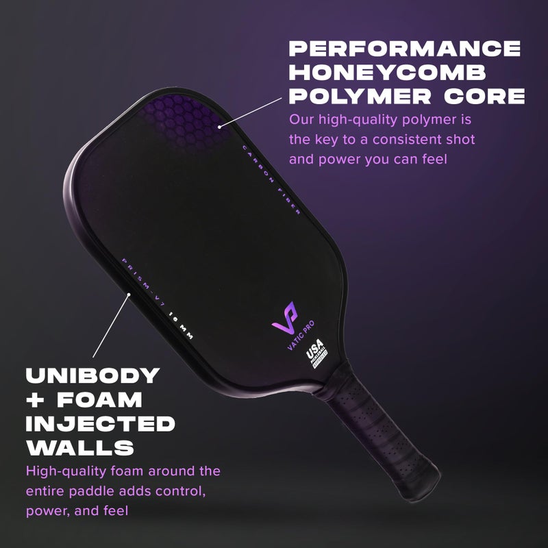 Vatic Pro Prism V7 Carbon Fiber 16mm - Foam Injected Walls - Includes Paddle Cover - Image 4