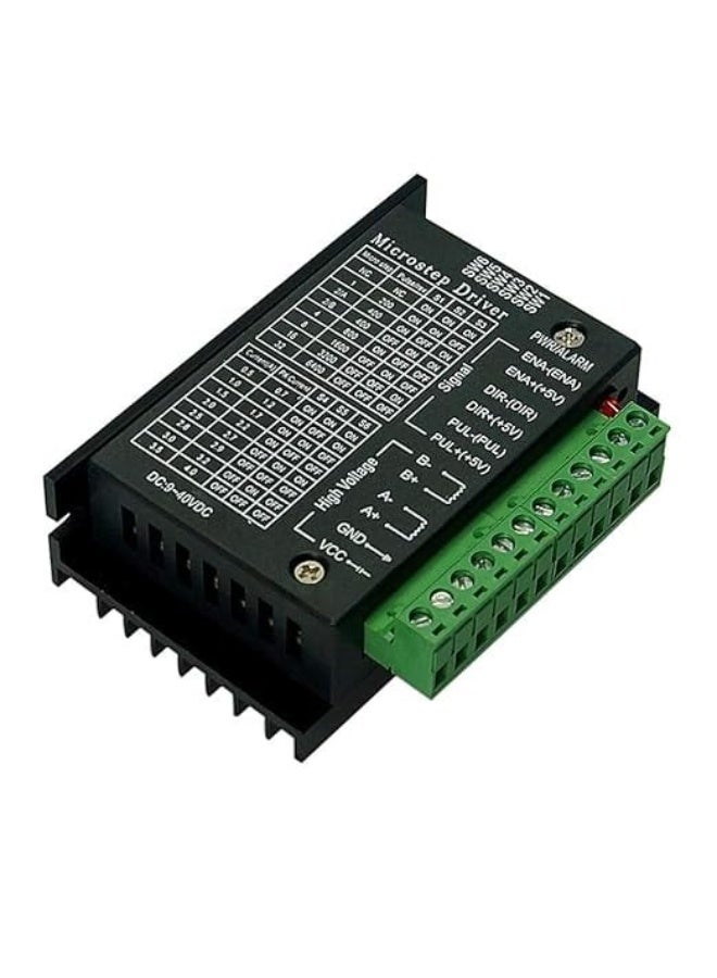 Tb6600 Single Axis 4A Stepper Motor Driver Controller 9 40V Micro-Step Cnc Black