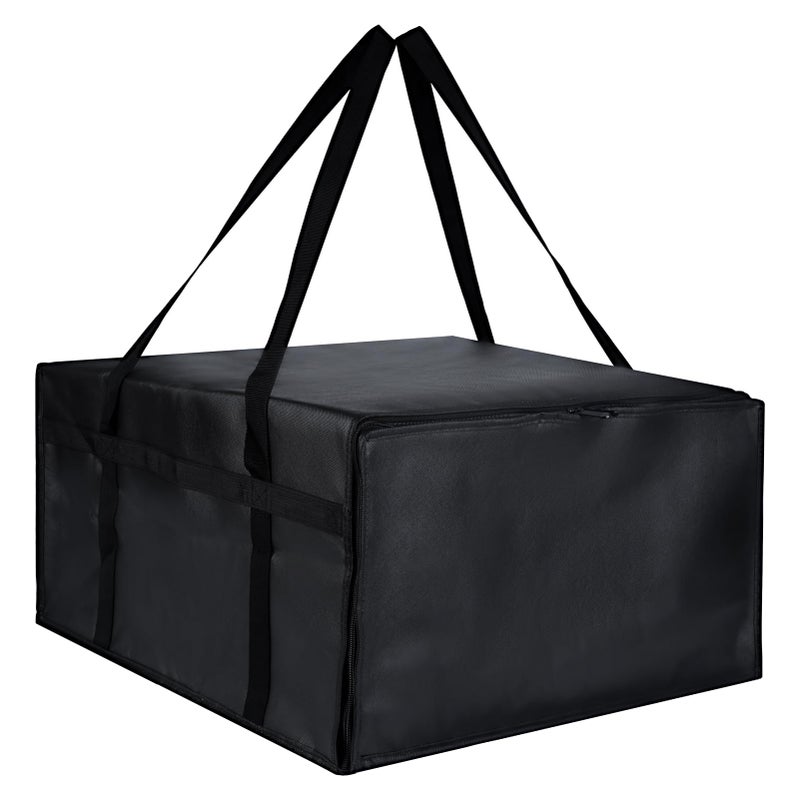 CIVJET Insulated Pizza Delivery Bag for Carry Hot, 24" x 24" x 14" Insulated Food Delivery Bag, Grocery Cooler Bags for Catering/Doordash, Commercial Food Warmersï¼ˆBlack, 1Pkï¼‰ - Image 1