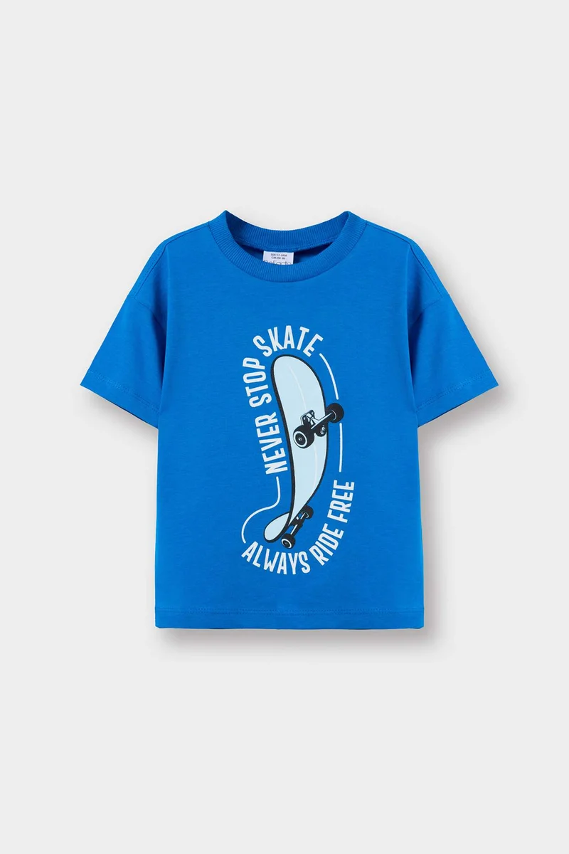 ديفاكتو Baby Boy Regular Fit Sports Printed T-Shirt