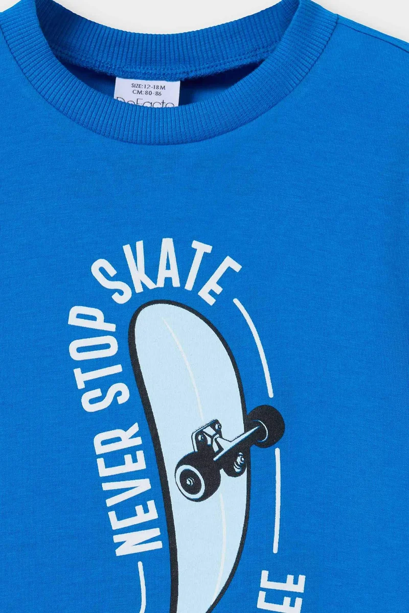 ديفاكتو Baby Boy Regular Fit Sports Printed T-Shirt