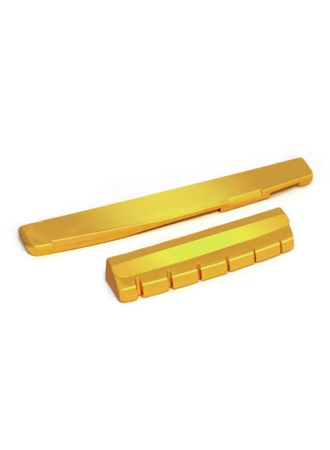 SAPHUE GETMusic 6-String Acoustic Guitar Brass Nut and Saddle Gold Plated - Image 1
