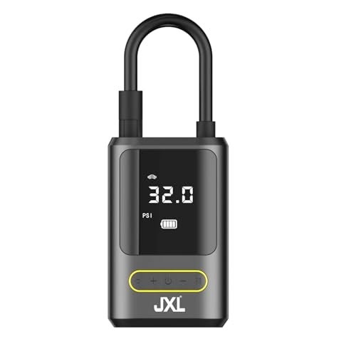 JXL 8466 tyre Inflator with 150 PSI Pressure, 4000 mAh Battery, Digital Display, Pressure Detection, Air Pump Compressor for Cars/Bikes/Bicycles & Balls (Black) - Image 1