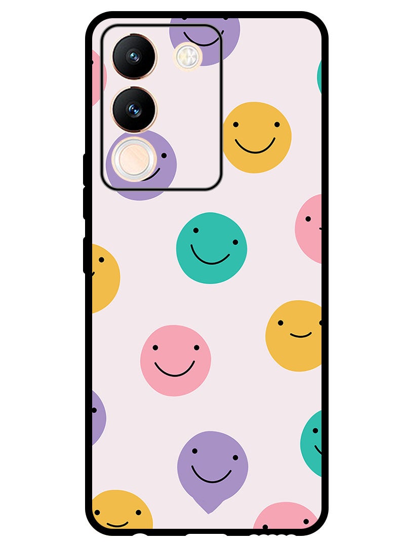 Theodor Protective Case Anti Scratch Shock Proof Bumper Cover For Vivo V29e Smileys - Image 1