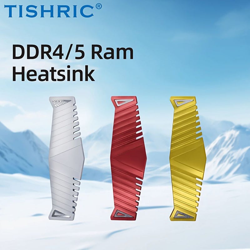 Red Aluminum Alloy RAM Heatsink for DDR3 DDR4 DDR5 Desktop Memory Module - Image 2
