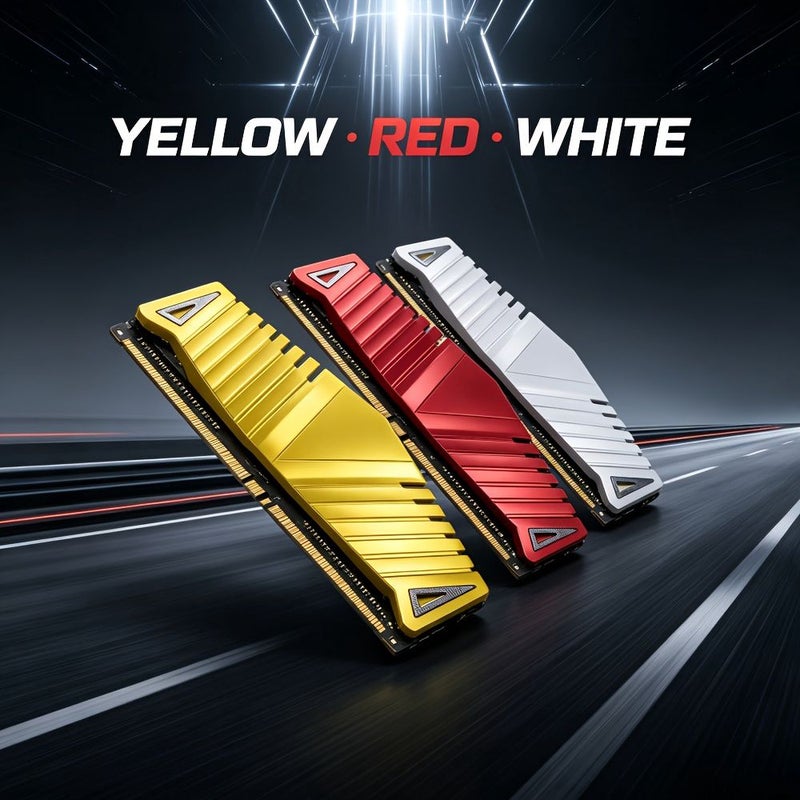 Red Aluminum Alloy RAM Heatsink for DDR3 DDR4 DDR5 Desktop Memory Module - Image 4
