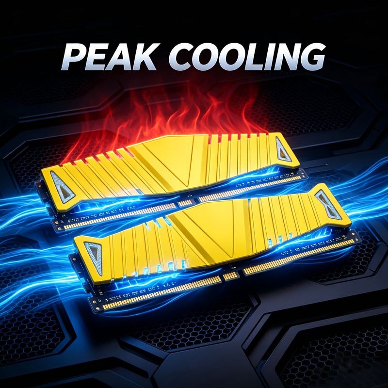 Red Aluminum Alloy RAM Heatsink for DDR3 DDR4 DDR5 Desktop Memory Module - Image 5