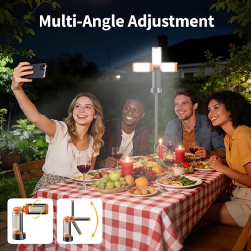 Rechargeable LED Emergency Lantern Portable Camping Lights 9000Mah with Stand-Telescopic 29"-79'' Magnetic Work Light 10000 Lumen with Detachable Tripod for Outdoor Home Garden, Patio - Image 3