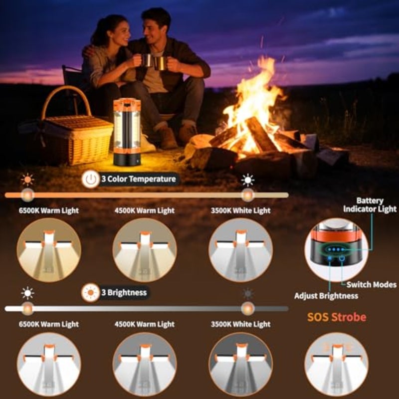 Rechargeable LED Emergency Lantern Portable Camping Lights 9000Mah with Stand-Telescopic 29"-79'' Magnetic Work Light 10000 Lumen with Detachable Tripod for Outdoor Home Garden, Patio - Image 2